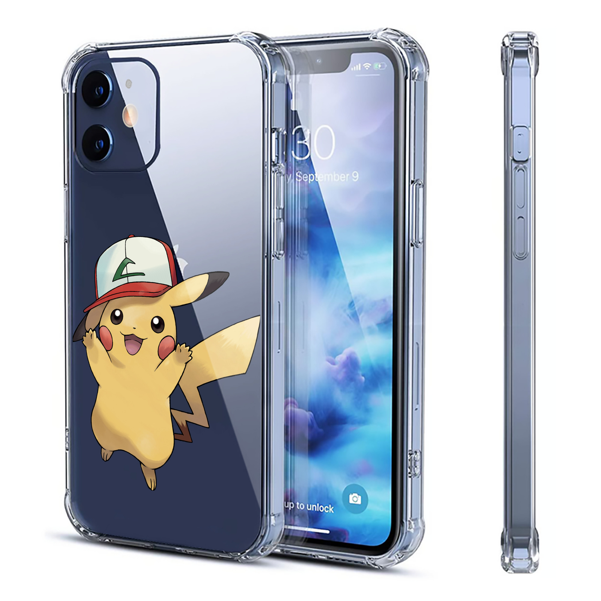 （画像用） ポケットモンスター Pokémon 【iPhone 12シリーズ対応】透明スマホケース（クリアソフトケース）